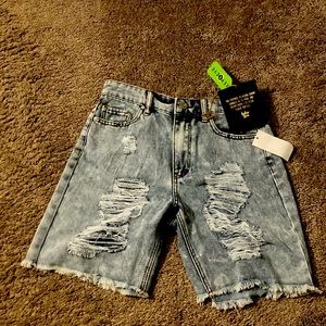 NWT Indigo Rein| Junior Women’s Super Hi-Rise Blue Denim Shorts - Size 5